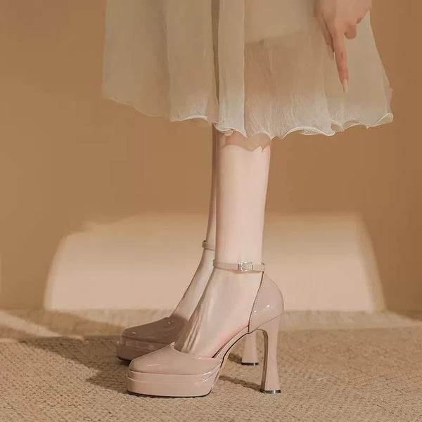 Zapatos de tacón alto ajustados pequeños para aumentar altura y lucir esbeltos - The Noble Style