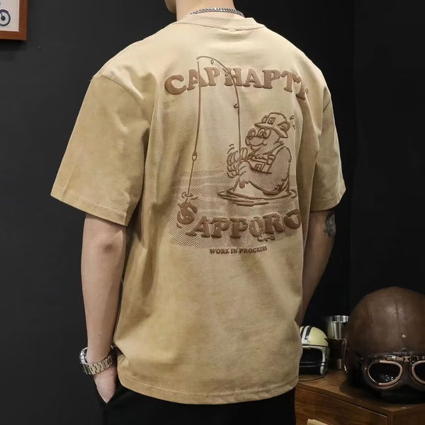 Camiseta de verano masculina estilo americano de manga corta de alta calidad - The Noble Style