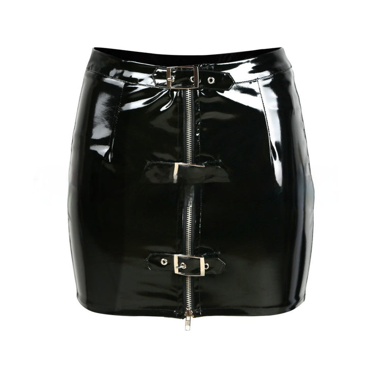 Falda Corta de Cuero Sintético Ajustada Mujer para un Look Sexy y Moderno - The Noble Style
