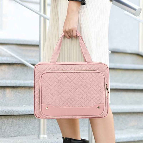 Bolsa de aseo portátil de viaje colgante con gancho de almacenamiento